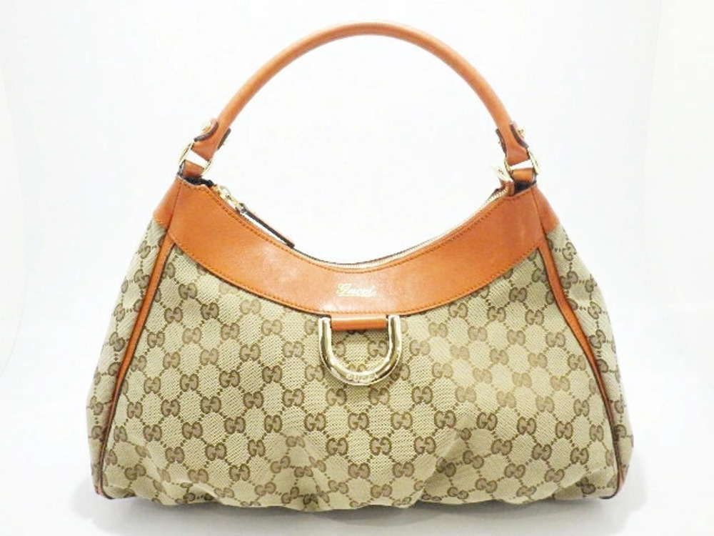 Gucci Bag Hobo Canvas Calfskin